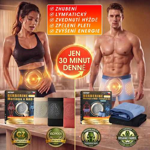 🇨🇿 Oficiální značkový obchod ✔️ | AKYGO® 2026 Moringa × Berberin × NAD+ 6‑v‑1 Nano částicové formování těla a spalování tuků šortky (pro ženy i muže s vylepšenou podporou mužské vitality)