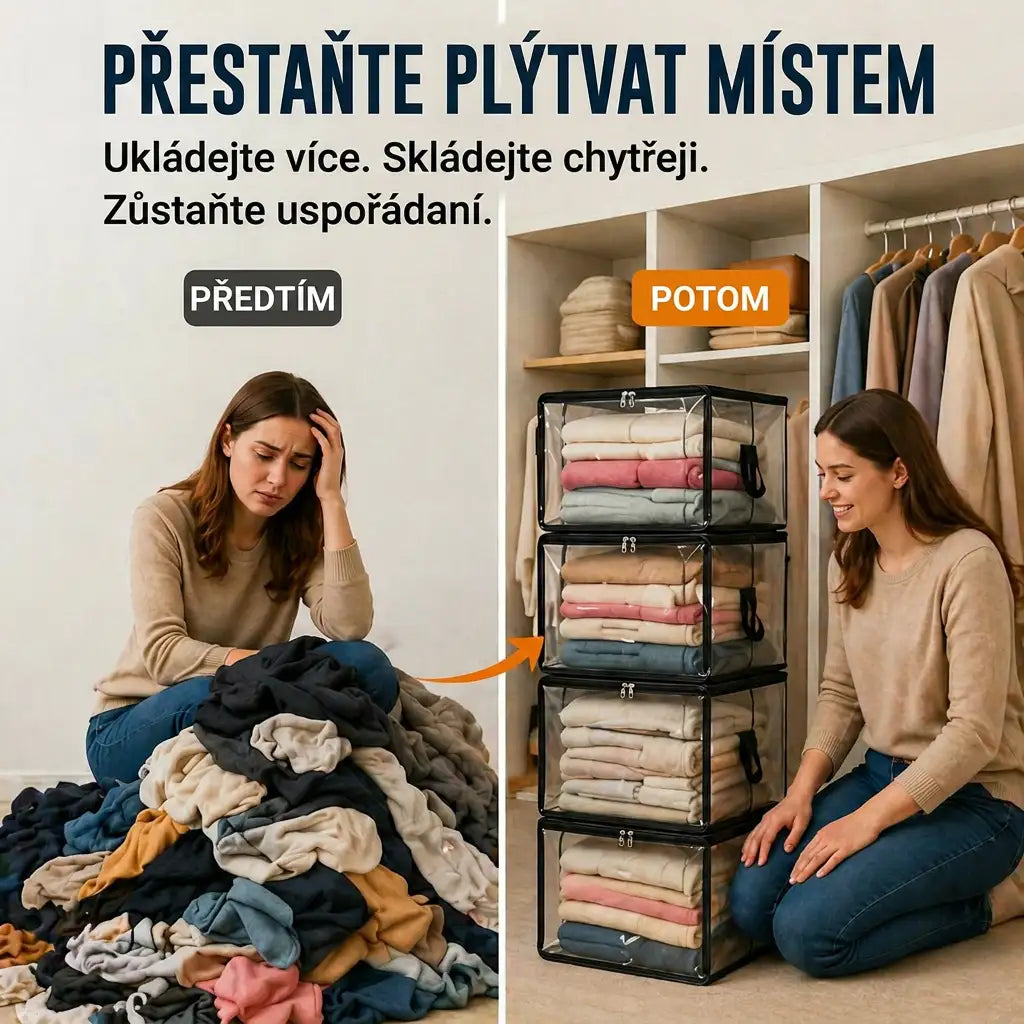 POSLEDNÍ DEN SLEVY 50 % ✨📦WYVCK® Velký odolný průhledný plastový úložný box🎁💞