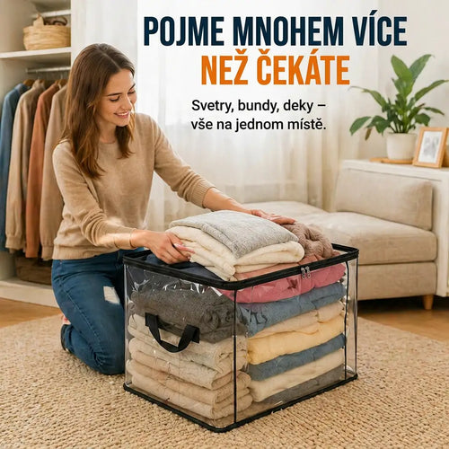 🎁💞POSLEDNÍ DEN SLEVY 50 % ✨📦WYVCK® Velký odolný průhledný plastový úložný box