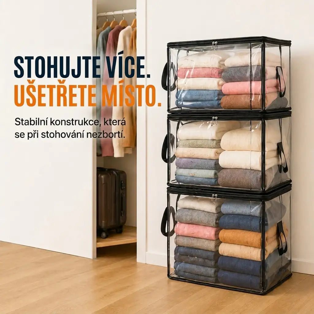 POSLEDNÍ DEN SLEVY 50 % ✨📦WYVCK® Velký odolný průhledný plastový úložný box🎁💞