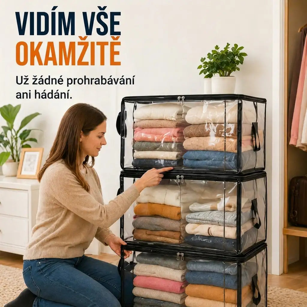 POSLEDNÍ DEN SLEVY 50 % ✨📦WYVCK® Velký odolný průhledný plastový úložný box🎁💞